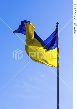 Ukrainian flag rushing in the wind Ukrainian flag rushing in the wind 54077154