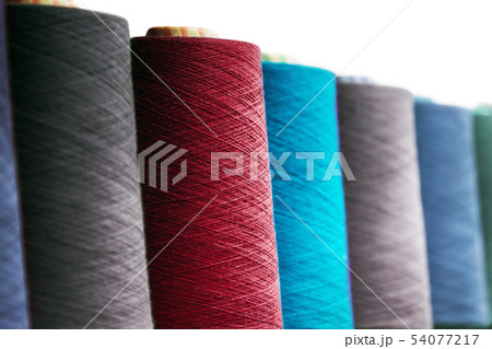 colors of thread, textile, for clothing manufacture  54077217