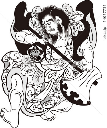 浮世絵　歌舞伎役者　その50　白黒 54077735