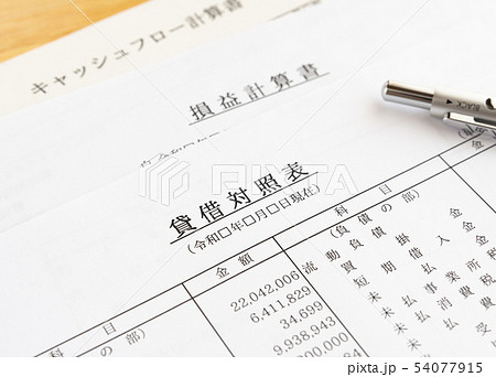貸借対照表　損益計算書　キャッシュフロー計算書　決算書　収支報告 54077915