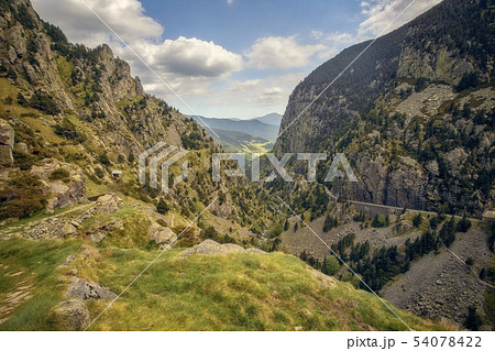 Very nice valley in mountain Pyrenees of Spain 54078422