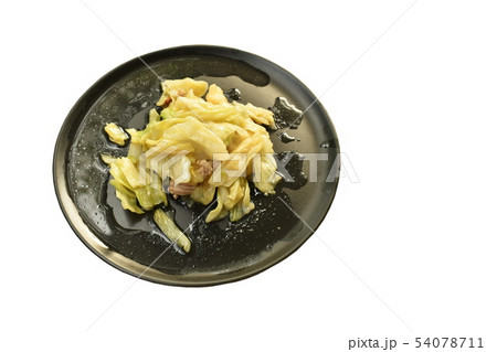 stir fried slice cabbage and pork with fish sauce stir fried slice cabbage and pork with fish sauce 54078711