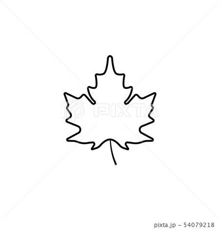 Maple Leaf Icon Black On White Backgroundのイラスト素材