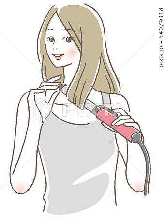 コテを使う女性 54079318