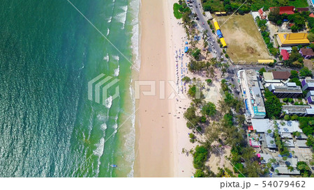 Aerial view of Patong beach, Phuket island and sea Aerial view of Patong beach, Phuket island and sea 54079462