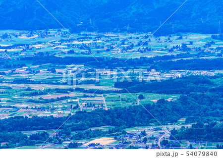 (富山県)医王山から望む、砺波の散居村 (富山県)医王山から望む、砺波の散居村 54079840
