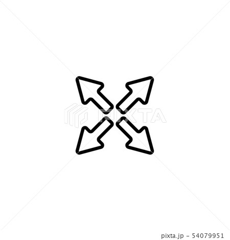Web line icon. Arrows black on white background 54079951