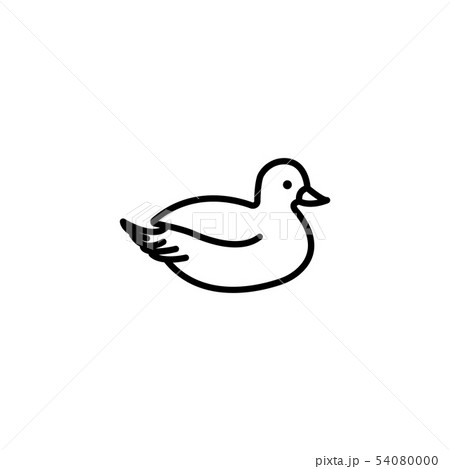 Web line icon. Duck black on white background 54080000