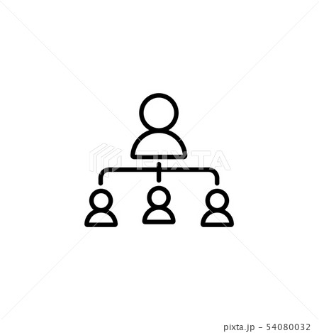 Web line icon. Management, group of people 54080032