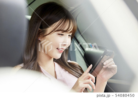 自動車 ビジネスウーマン ビジネス 54080450