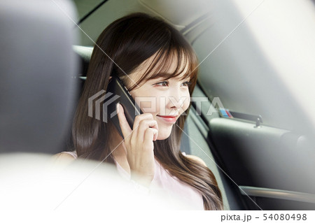 自動車 ビジネスウーマン ビジネス 54080498