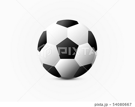 Realistic classic soccer football on white 54080667
