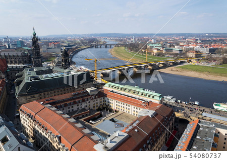 Aerial view of Dresden cathedral, Germany Aerial view of Dresden cathedral, Germany 54080737