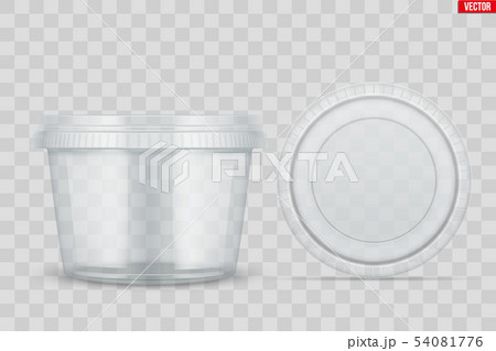 Set of Clear Plastic container for food 54081776