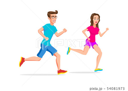 woman and man sport running or jogging couple 54081973