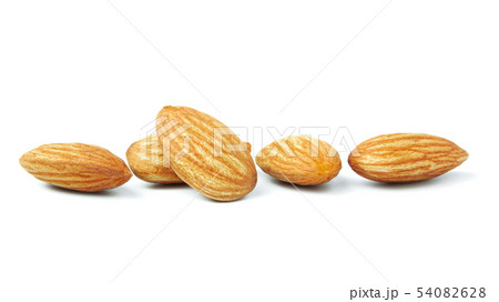 Fresh almond isolated on white background. Food 54082628