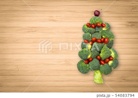 Happy new year & merry christmas veggie art craft 54083794