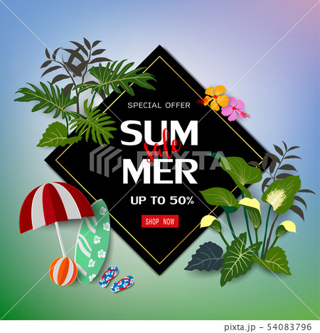 Summer sale on nature background 54083796