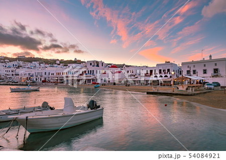 Old harbour in Mykonos, Greece 54084921