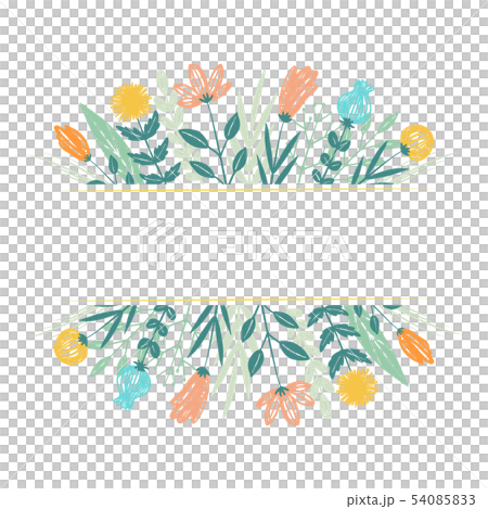 Handwritten flower frame 54085833