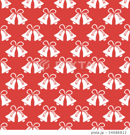 Christmas, New Year 2019 pattern with bells 54086812