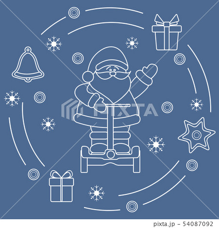 Santa Claus, gifts, bell, gingerbread 54087092