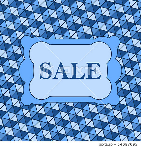 Sale card on geometric background 54087095