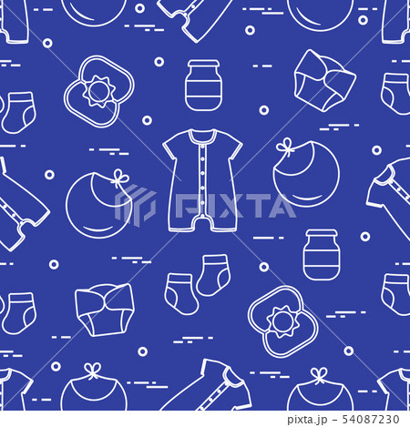 Newborn baby seamless pattern 54087230
