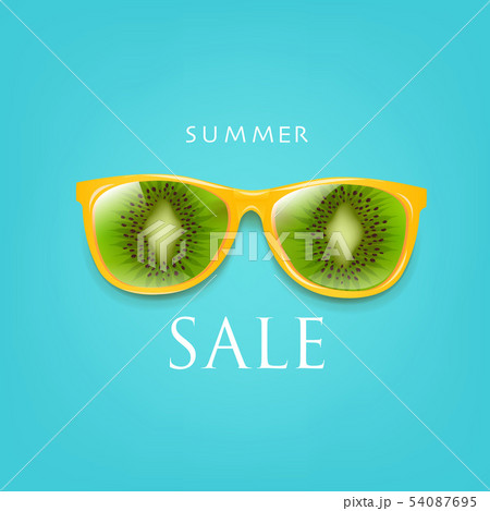 Sale Poster Sunglasses With Kiwi And With Mint Sale Poster Sunglasses With Kiwi And With Mint 54087695