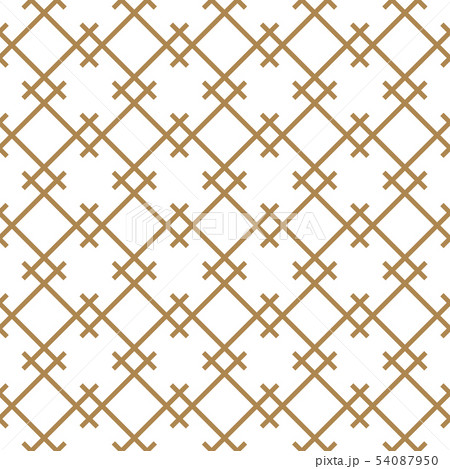 Seamless geometric pattern in golden and white. Seamless geometric pattern in golden and white. 54087950