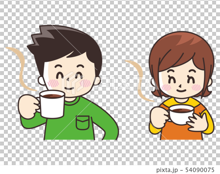 Youth who drinks coffee 54090075