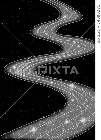 七夕 天の川 空 背景 のイラスト素材 54090281 Pixta