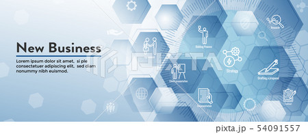 New Business Process Web Header Banner / Icon Set New Business Process Web Header Banner / Icon Set 54091557
