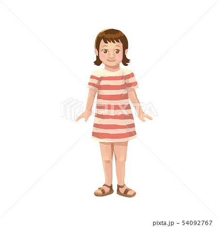 夏の女の子 イラストのイラスト素材