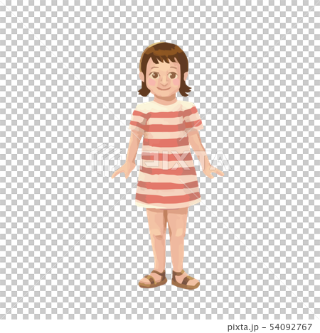夏天女孩例證 夏天女孩例證 54092767