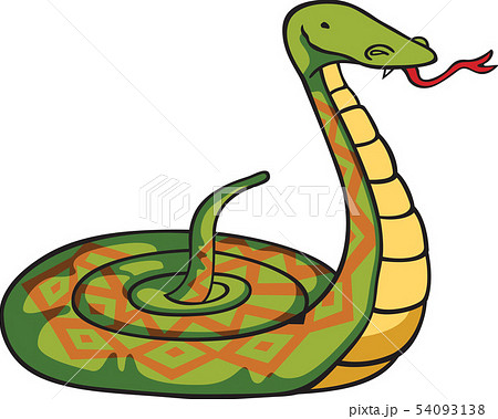 ヘビ 爬虫類 キャラクターのイラスト素材