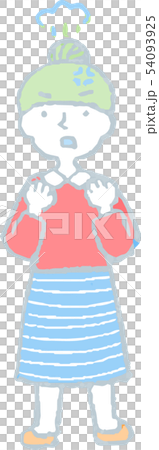 女性髮髻頭髮主婦姿勢反應例證 54093925