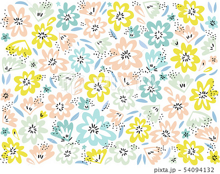 手描きの花の壁紙のイラスト素材 54094132 Pixta