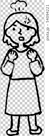 Female Loose Bob Housewife Pose Reaction Illustration Female Loose Bob Housewife Pose Reaction Illustration 54094221