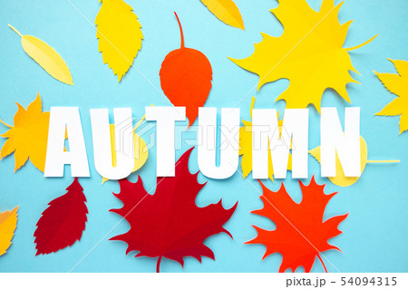 letter autumn cut from paper with paper autumn letter autumn cut from paper with paper autumn 54094315