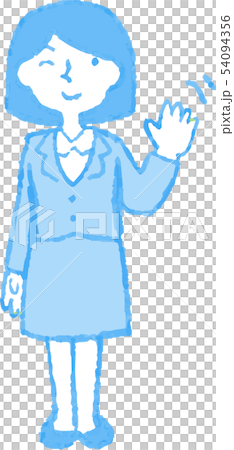 Woman suit Business woman OL Bob cut pose reaction illustration Woman suit Business woman OL Bob cut pose reaction illustration 54094356