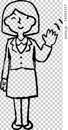 Woman suit Business woman OL Bob cut pose reaction illustration Woman suit Business woman OL Bob cut pose reaction illustration 54094357