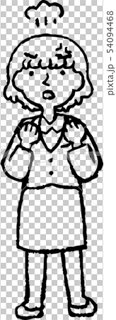 Woman suit business woman OL loose fluffy pose reaction illustration Woman suit business woman OL loose fluffy pose reaction illustration 54094468