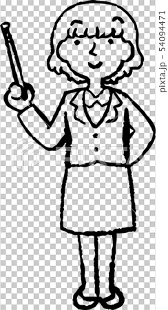 Woman suit business woman OL loose fluffy pose reaction illustration Woman suit business woman OL loose fluffy pose reaction illustration 54094471