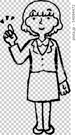 Woman suit business woman OL loose fluffy pose reaction illustration Woman suit business woman OL loose fluffy pose reaction illustration 54094472