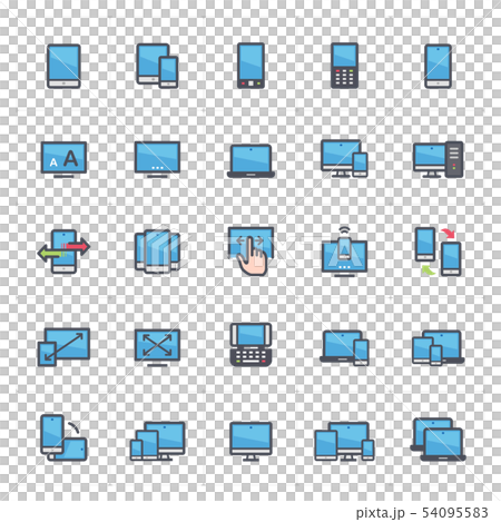 Icon set - device and responsive full color Icon set - device and responsive full color 54095583