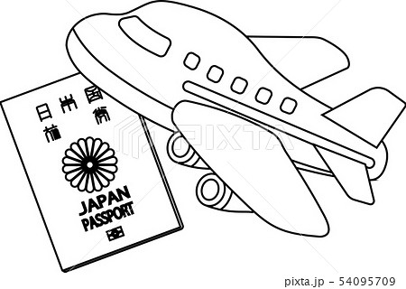 パスポート 旅券 旅行 日本 身分証明書 チケット イラストのイラスト素材