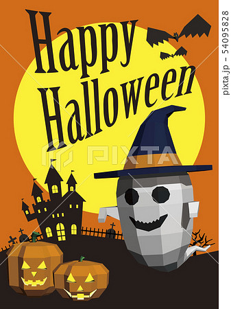 ベクター イラスト デザイン レイアウト Ai Eps イベント ハロウィン かぼちゃ おばけ 月のイラスト素材