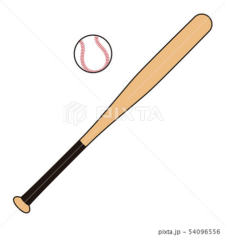 野球のバットとボール Baseball Bat Baseball Ball イラストのイラスト素材 54096556 Pixta