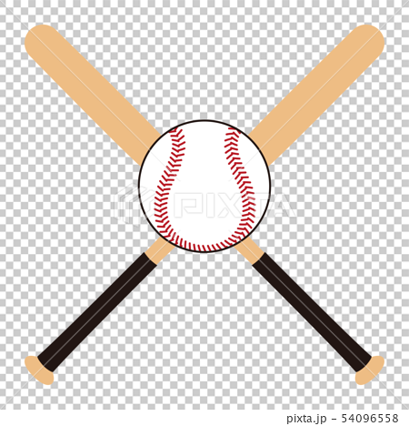 野球のバットとボール Baseball Bat Baseball Ball イラストのイラスト素材